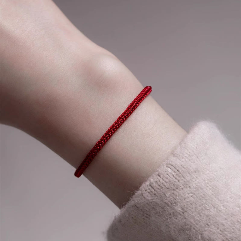Buddha Stones Red String Jade Connection Bracelet