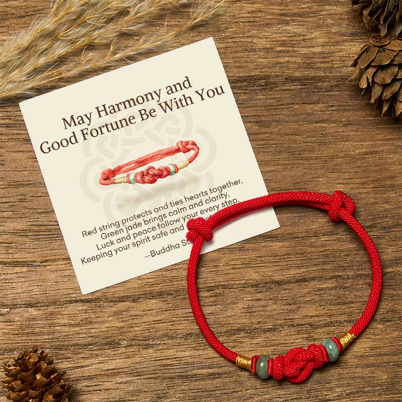 Buddha Stones “May Harmony and Good Fortune Be With You” Bracelet Includes Gift Message Card