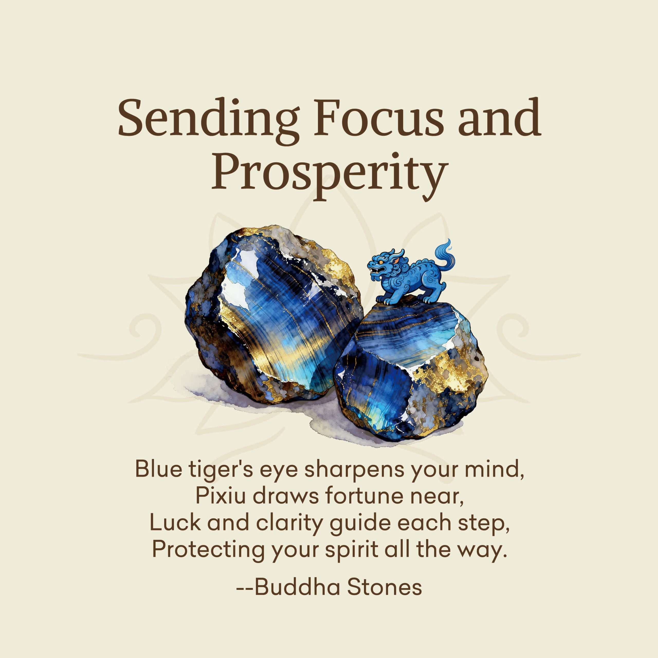 Buddha Stones “Sending Focus and Prosperity” Tiger Eye Pixiu Bracelet Includes Gift Message Card