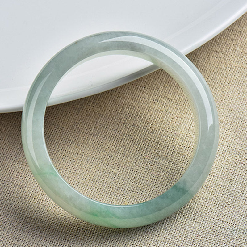 Buddha Stones Natural Jade Luck Healing Prosperity Bangle Bracelet