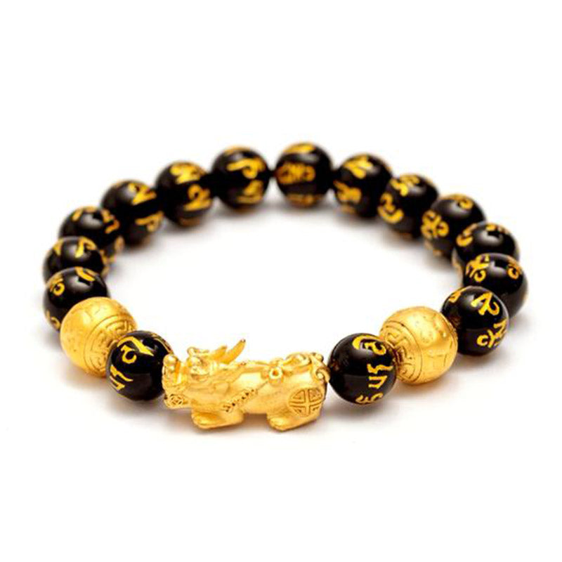 Buddha Stones “Blessings of Protection to Attract Wealth” PiXiu Bracelet Includes Gift Message Card